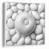 Vintage poster art of a nature close-up on a framed canvas, featuring vibrant colors, ideal for living room decor.