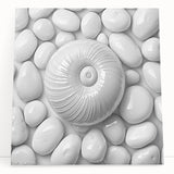 Black and white close-up photo of leaves on stretched canvas, ideal for kitchen wall art or bedroom ambiance.