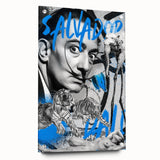 Surreal Pop Art Wall Art - Dali Canvas with Blue and Black