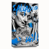 Surreal Pop Art Wall Art - Dali Canvas with Blue and Black