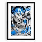 Surreal Pop Art Wall Art - Dali Canvas with Blue and Black