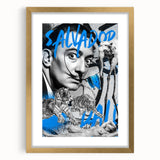 Surreal Pop Art Wall Art - Dali Canvas with Blue and Black