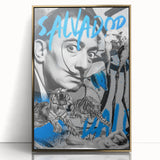 Surreal Pop Art Wall Art - Dali Canvas with Blue and Black