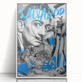 Surreal Pop Art Wall Art - Dali Canvas with Blue and Black