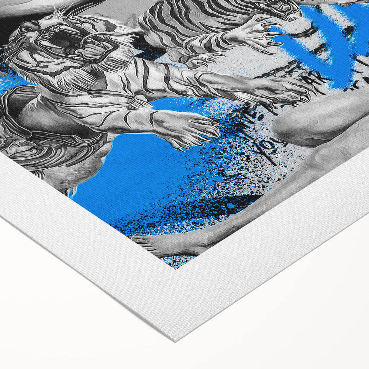 Surreal Pop Art Wall Art - Dali Canvas with Blue and Black