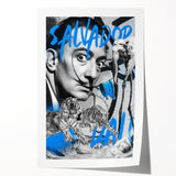 Surreal Pop Art Wall Art - Dali Canvas with Blue and Black