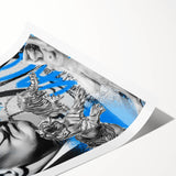 Surreal Pop Art Wall Art - Dali Canvas with Blue and Black