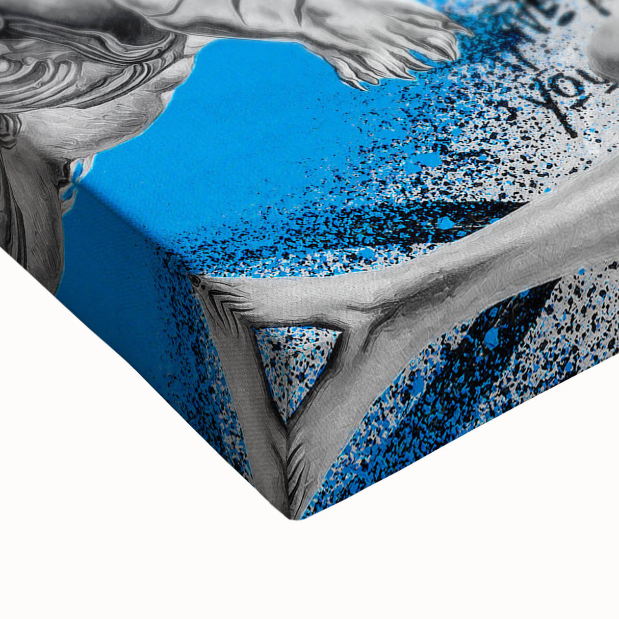 Surreal Pop Art Wall Art - Dali Canvas with Blue and Black
