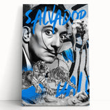 Surreal Pop Art Wall Art - Dali Canvas with Blue and Black