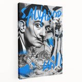 Surreal Pop Art Wall Art - Dali Canvas with Blue and Black