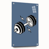 Dumbbell Wall Art – Motivational Boys Room Gym Decor