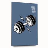 Dumbbell Wall Art – Motivational Boys Room Gym Decor