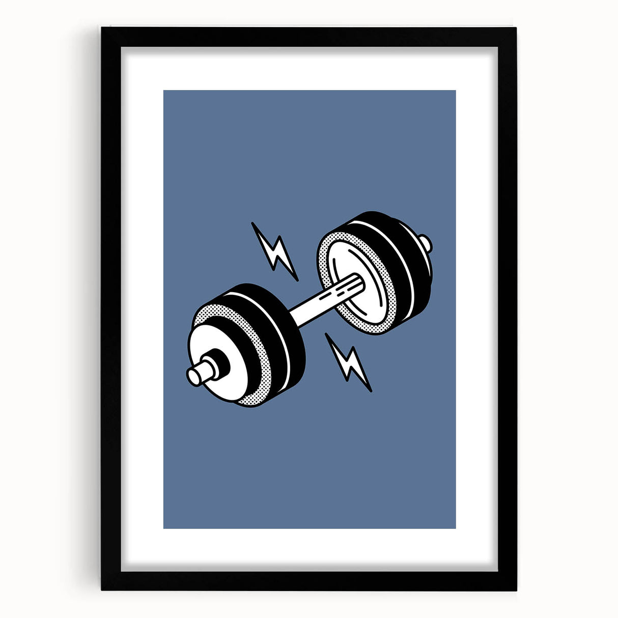 Dumbbell Wall Art – Motivational Boys Room Gym Decor