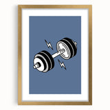 Dumbbell Wall Art – Motivational Boys Room Gym Decor