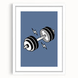 Dumbbell Wall Art – Motivational Boys Room Gym Decor