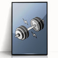 Dumbbell Wall Art – Motivational Boys Room Gym Decor