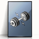 Dumbbell Wall Art – Motivational Boys Room Gym Decor
