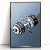 Dumbbell Wall Art – Motivational Boys Room Gym Decor