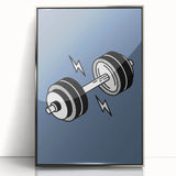 Dumbbell Wall Art – Motivational Boys Room Gym Decor