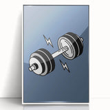 Dumbbell Wall Art – Motivational Boys Room Gym Decor