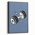 Dumbbell Wall Art – Motivational Boys Room Gym Decor