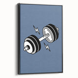 Dumbbell Wall Art – Motivational Boys Room Gym Decor