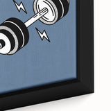 Dumbbell Wall Art – Motivational Boys Room Gym Decor
