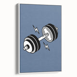 Dumbbell Wall Art – Motivational Boys Room Gym Decor