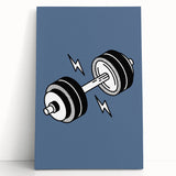 Dumbbell Wall Art – Motivational Boys Room Gym Decor