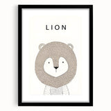 Minimalist Lion Nursery Wall Art - Baby Room Decor