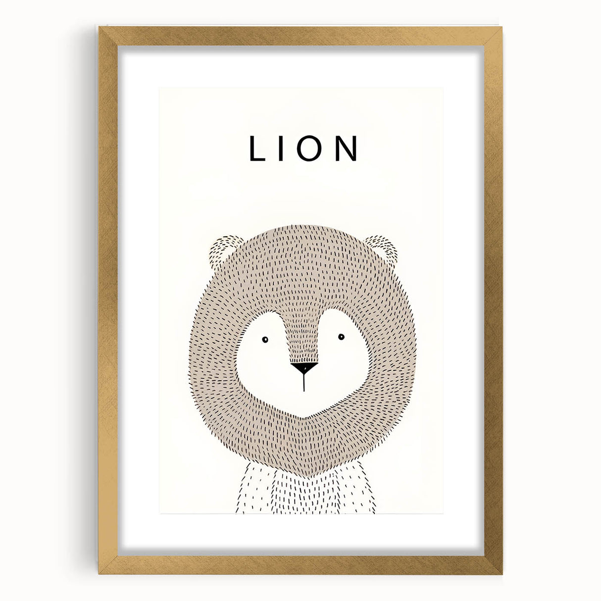 Minimalist Lion Nursery Wall Art - Baby Room Decor