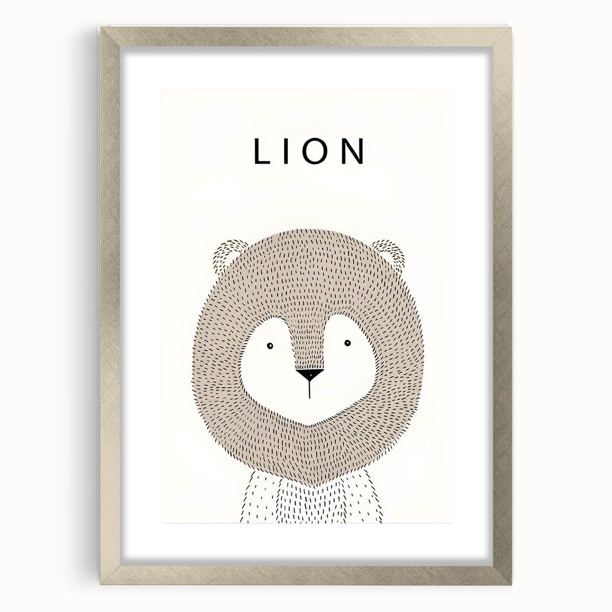 Minimalist Lion Nursery Wall Art - Baby Room Decor