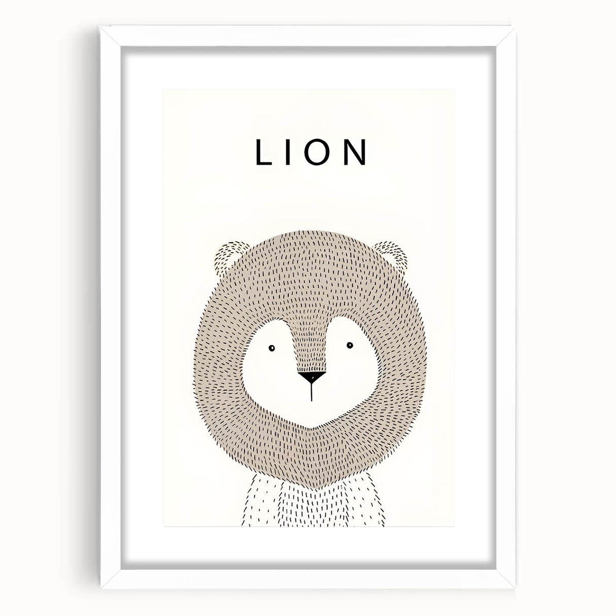 Minimalist Lion Nursery Wall Art - Baby Room Decor