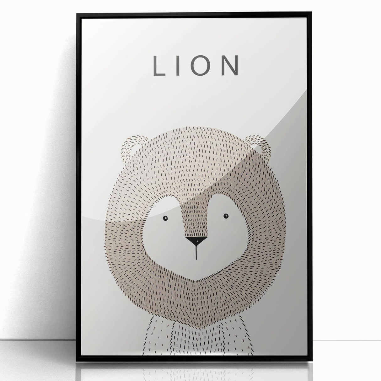 Minimalist Lion Nursery Wall Art - Baby Room Decor