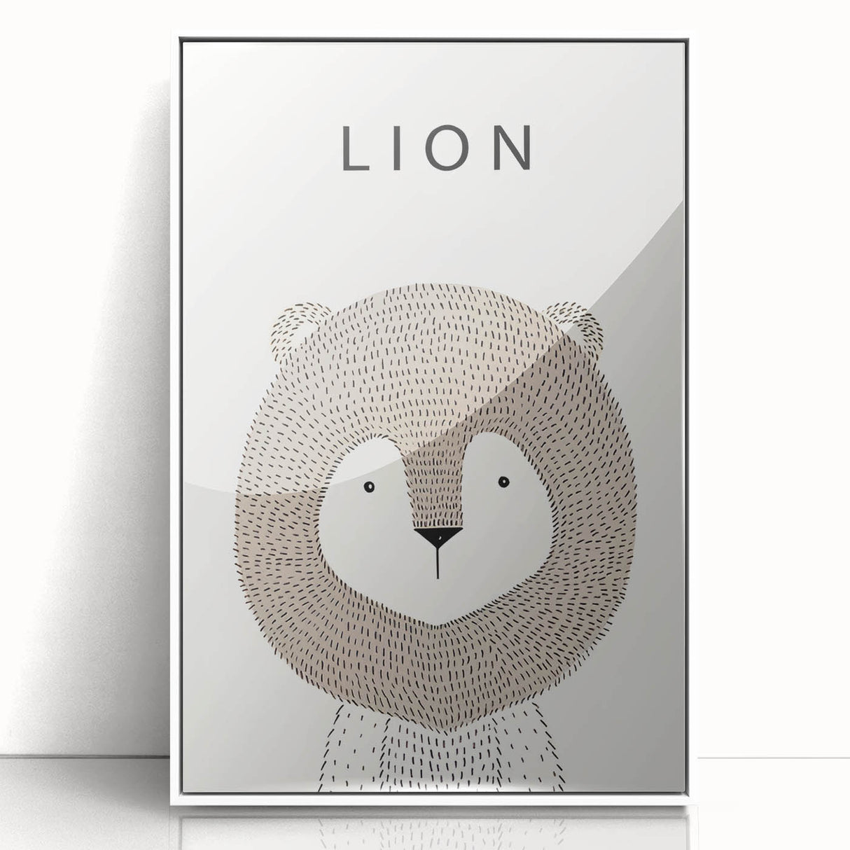 Minimalist Lion Nursery Wall Art - Baby Room Decor