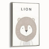 Minimalist Lion Nursery Wall Art - Baby Room Decor
