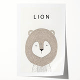 Minimalist Lion Nursery Wall Art - Baby Room Decor