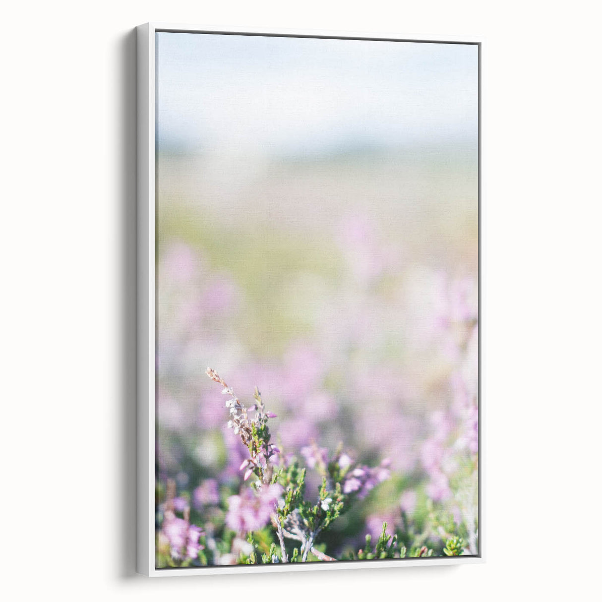 Vintage poster art featuring colorful spring-themed graphics on a large framed canvas, ideal for living room decor.
