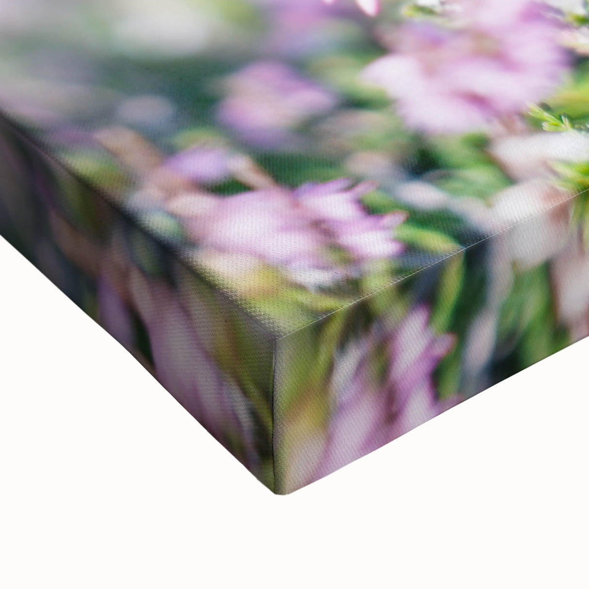Large art depicting a spring landscape in black and white tones on stretched canvas, suitable for bedroom decor.