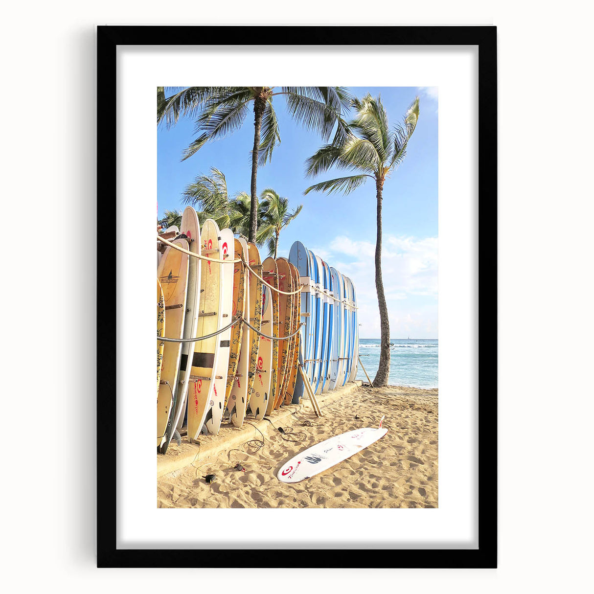 Extra large abstract art print with textured, colorful patterns on a black framed canvas, ideal for living room decor.