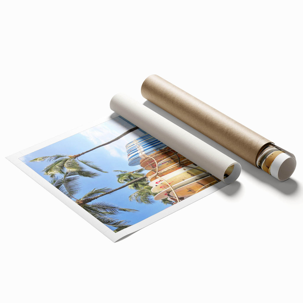 Extra large rolled print featuring a summer floral design in vibrant colors, ideal for classy bathroom wall art.