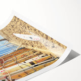 Extra large wall art featuring line art flowers in black on white, rolled print, ideal for large living room wall decor.