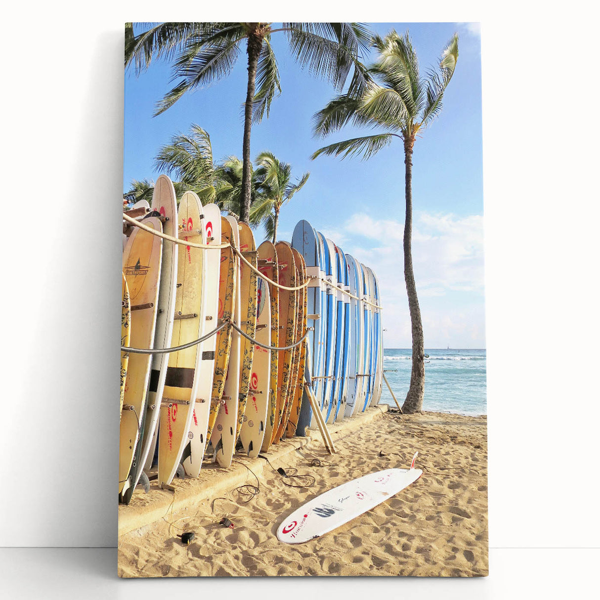 Black and white large canvas depicting a stylized summer scene, ideal for kitchen wall art or bedroom ambiance.