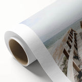 Art deco poster featuring a summer scene in pastel shades on rolled canvas, ideal for nursery wall art.