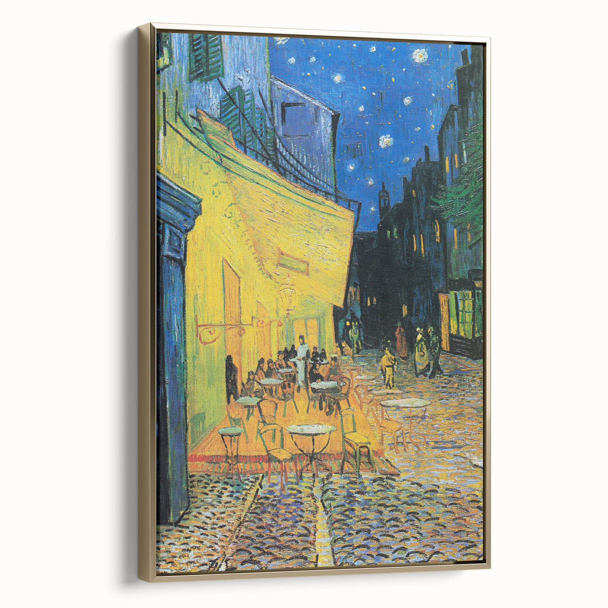 Vintage-style landscape painting on a framed canvas, featuring muted earth tones, ideal for bedroom wall art.