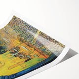 Extra large rolled canvas featuring line art flowers in pastel shades, ideal for large living room wall art.