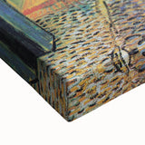 Black and white landscape art painting on a large stretched canvas, depicting a serene rural setting.