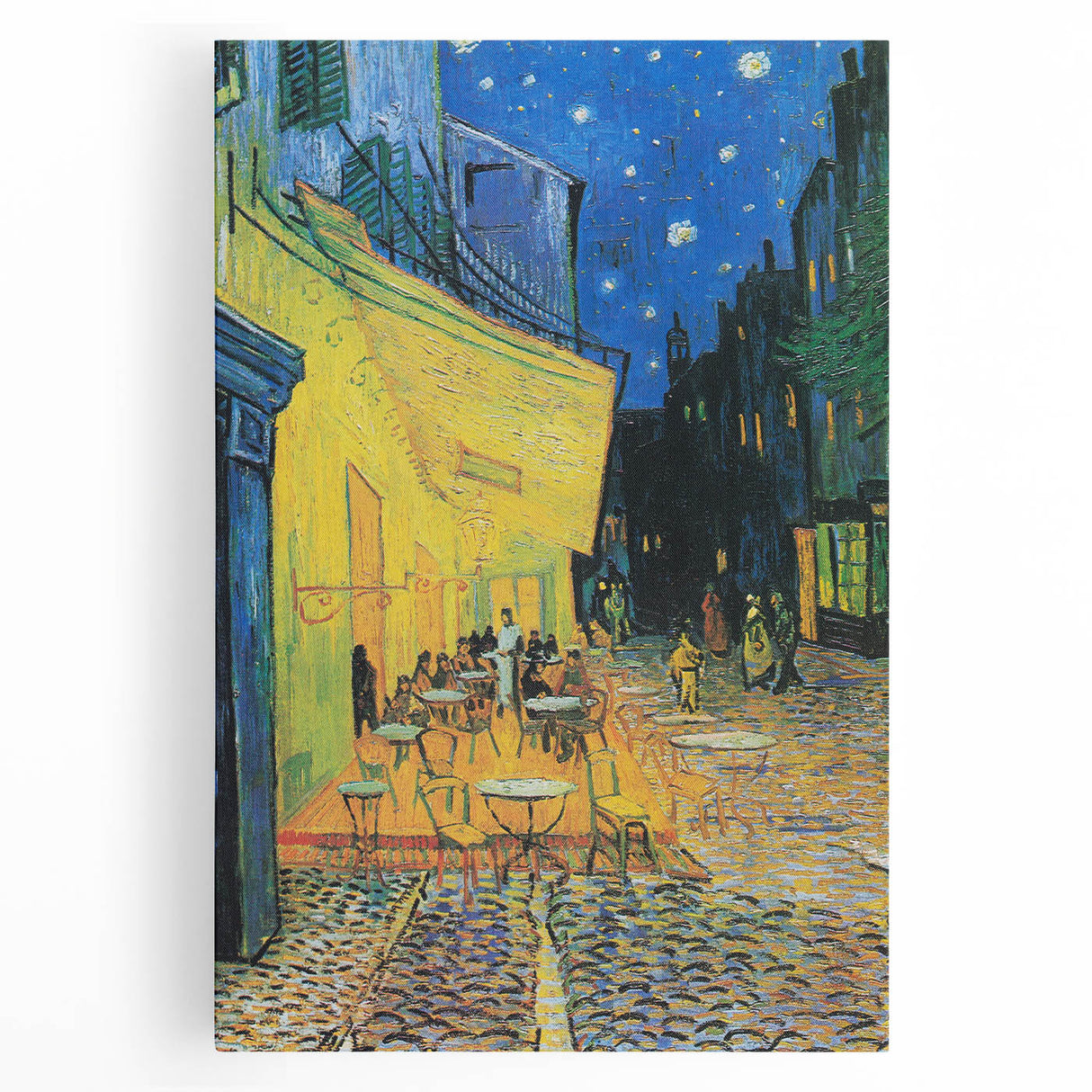 Black and white stretched canvas featuring a large Van Gogh-inspired abstract design.