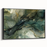 Framed canvas wall art showcasing abstract strokes in black and white, highlighting modern design elements. Ideal for contemporary home decor and artistic expression.