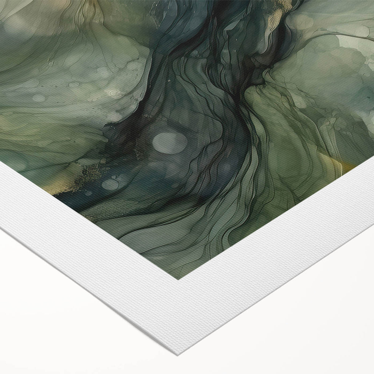 Abstract wall art canvas print showcasing vibrant strokes in shades of blue, orange, and yellow, rolled for easy transport, perfect for modern home decor.